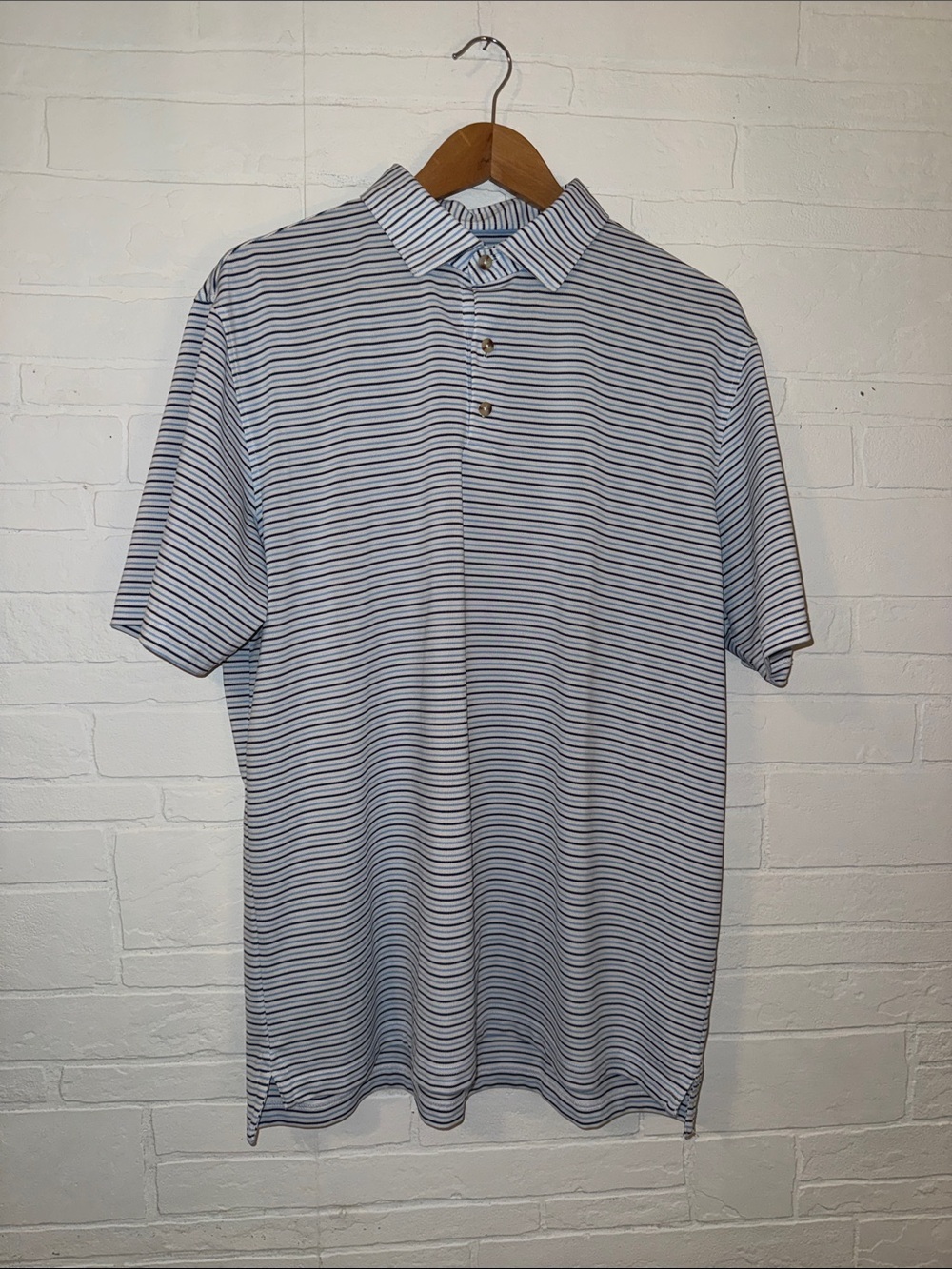 Harlestons Heritage Men's Short-Sleeve Striped Golf Shirt